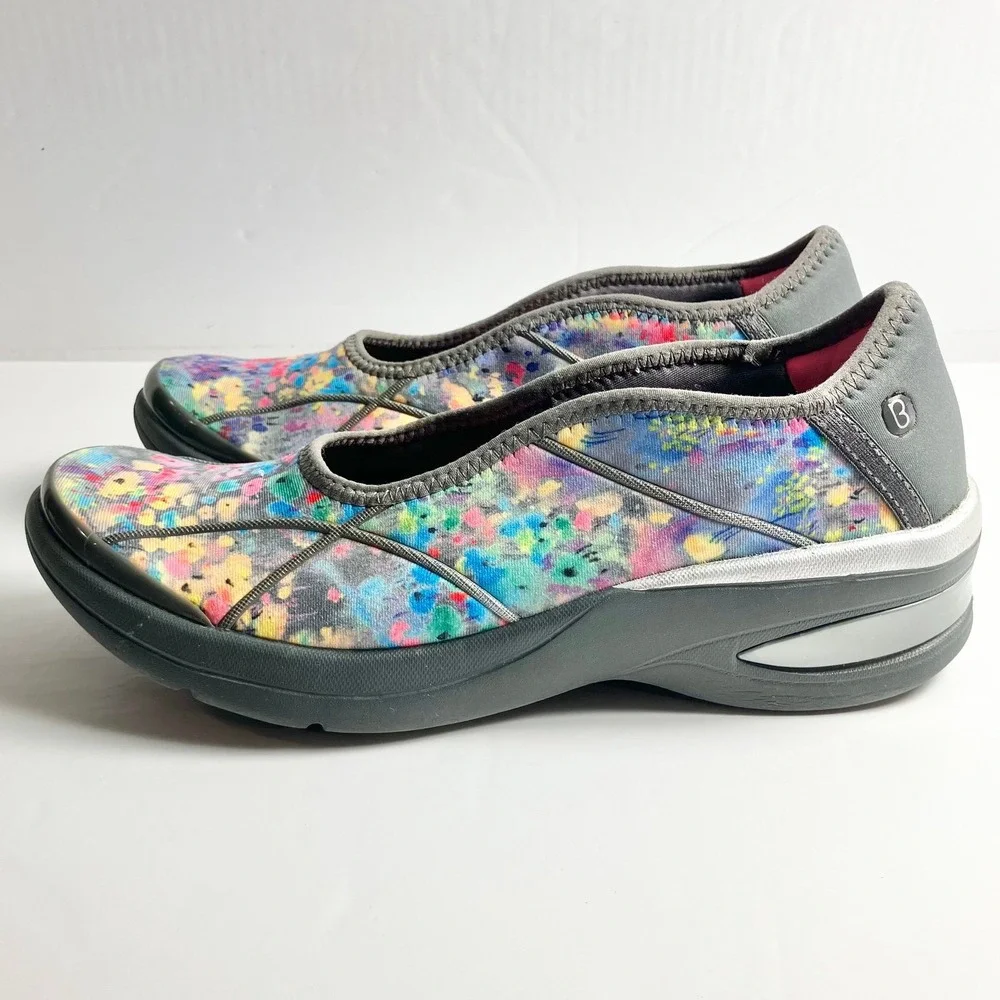 BZees Ruby Slip-On Athleisure Shoe Air-infused Wedge Sole Machine wash Sz 6.5W